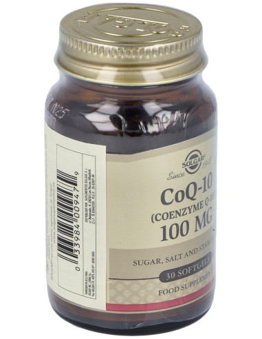 Coenzima Q10 100Mg. 30Cap.De Gelatina Blanda