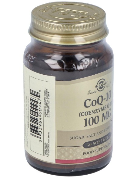 Coenzima Q10 100Mg. 30Cap.De Gelatina Blanda