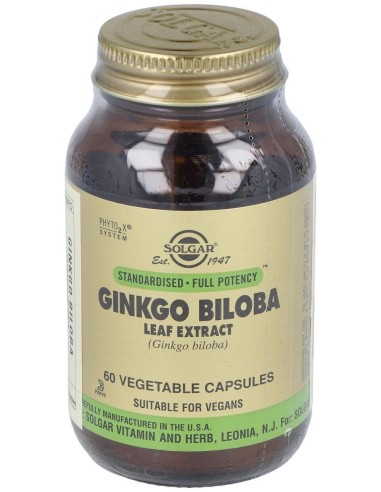 Solgar Ginkgo Biloba Extracto De Hoja 60Vcaps
