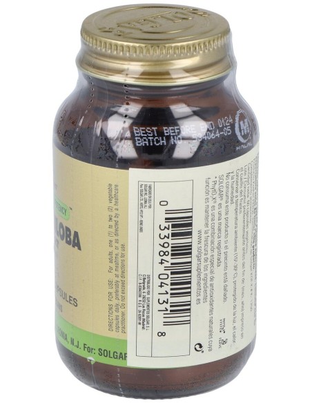 Solgar Ginkgo Biloba Extracto De Hoja 60Vcaps