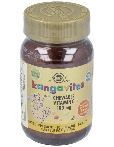 Kangavites Vit.C Naranja Infantil 90Comp.Mast.