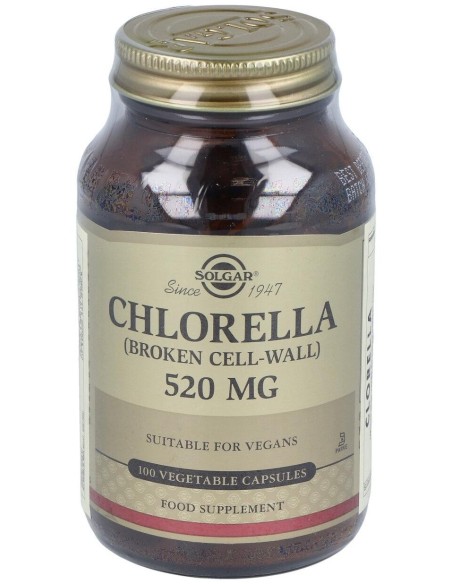 Solgar Clorela De Pared Celular Rota 520Mg 100Vcaps