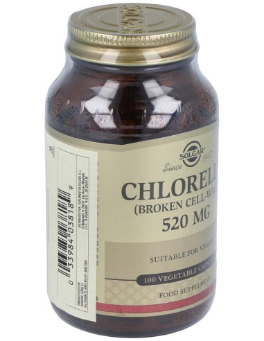 Solgar Clorela De Pared Celular Rota 520Mg 100Vcaps