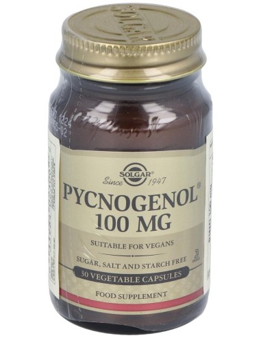 Solgar Pycnogenol 100Mg Extracto De Corteza De Pino 30Vcaps