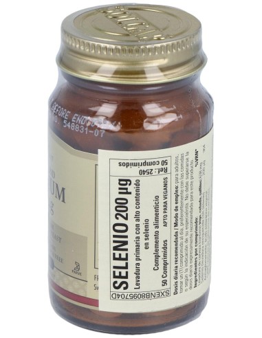 Selenio En Levadura 200Mcg.50Comp.
