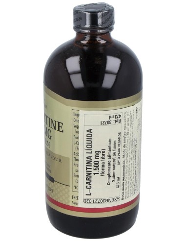 Solgar L-Carnitina Líquida 1500Mg Sabor Limón 473Ml