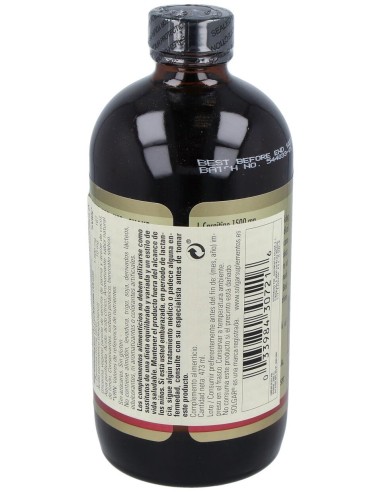 Solgar L-Carnitina Líquida 1500Mg Sabor Limón 473Ml