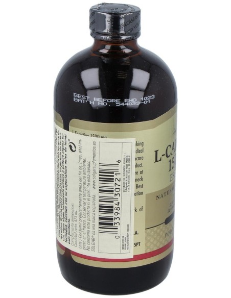 Solgar L-Carnitina Líquida 1500Mg Sabor Limón 473Ml