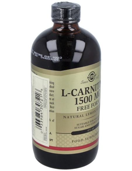 Solgar L-Carnitina Líquida 1500Mg Sabor Limón 473Ml