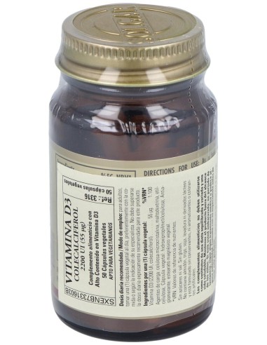 Vitamina D3 2200Ui (55Mcg) 50Cap.Veg.