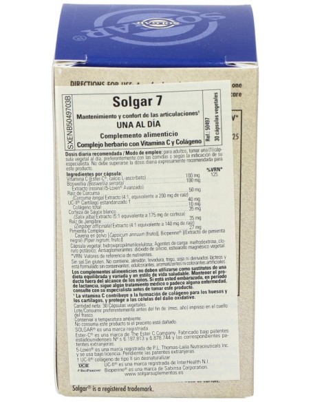 Solgar N7 Joint Support Y Confort Una Al Dia 30Cap