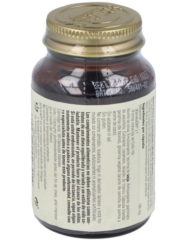 Ubiquinol 100Mg. Forma Reducida De Co Q10 50Cap.Bl
