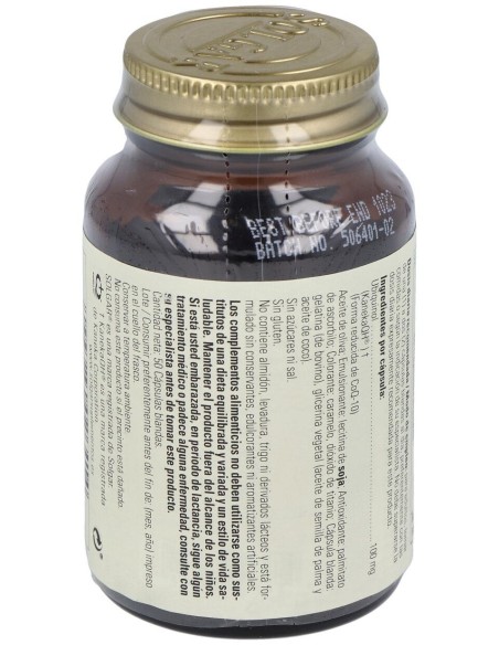 Ubiquinol 100Mg. Forma Reducida De Co Q10 50Cap.Bl