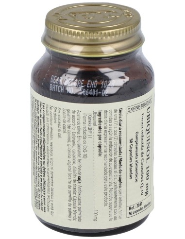 Ubiquinol 100Mg. Forma Reducida De Co Q10 50Cap.Bl