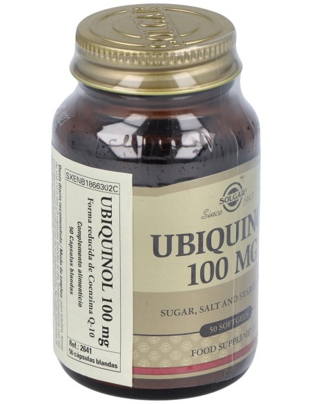 Ubiquinol 100Mg. Forma Reducida De Co Q10 50Cap.Bl