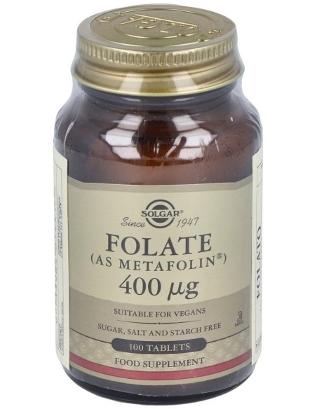 Solgar Folato Como Metafolin 400Mcg 100Comp