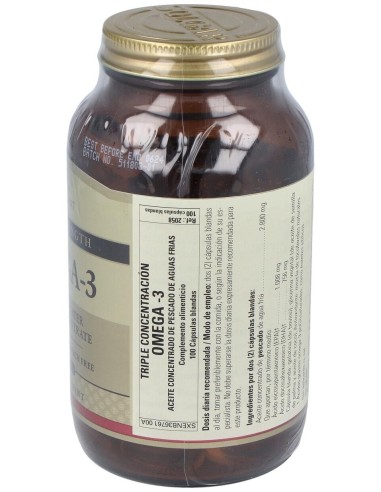 Omega 3 Triple Concentracion 100Cap.Blandas