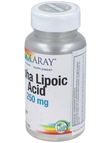 Solaray Alpha Lipoic Acid 250Mg 60Cáps