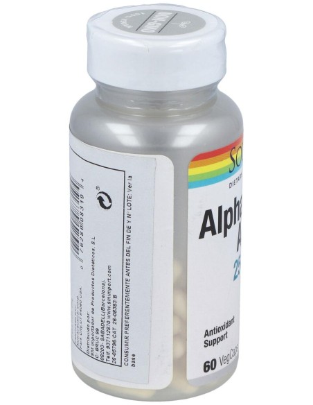 Solaray Alpha Lipoic Acid 250Mg 60Cáps