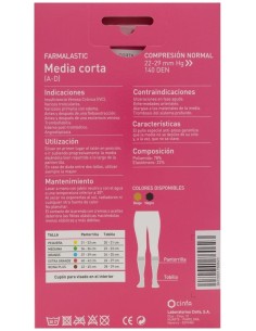 Farmalastic Media Corta Compresión Normal Beige Talla Reina Plus, 1 Par 2