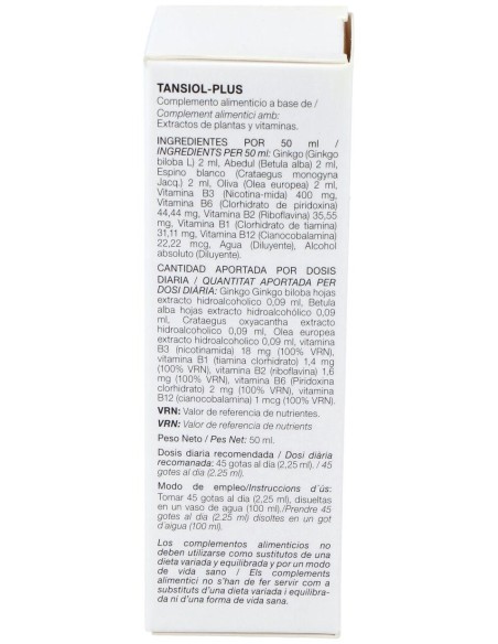 Codiet Tansiol Plus Gotas 50 Ml