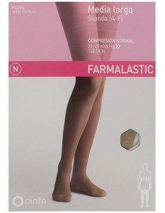 Farmalastic Media Larga Blonda (A-F) Compresión Normal T-Pequeña Camel 1Ud