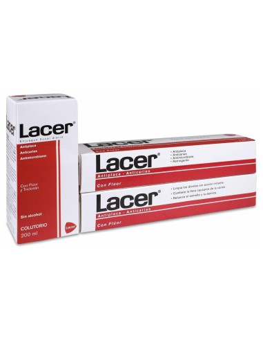 Lacer Pasta Dentífrica 2X125Ml + Colutorio 200Ml