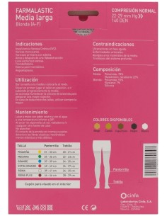 Farmalastic Media Larga Blonda (A-F) Compresión Normal T-Pequeña Camel 1Ud 2