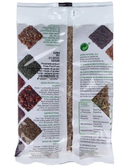 Soria Natural Anís Verde Bolsa 60G