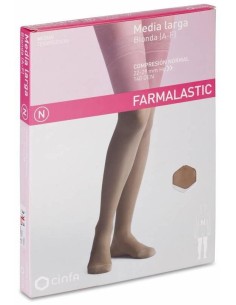 Farmalastic Media Larga Blonda (A-F) Comp. Normal T-Extra Grande Camel 1Ud