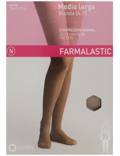 Farmalastic Media Larga Blonda (A-F) Compresión Normal T-Mediana Camel 1Ud