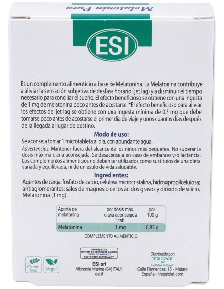 Melatonin Pura 1Mg. 60Microtabletas