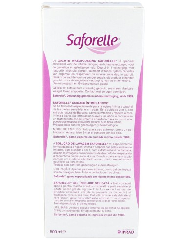 Saforelle Cuidado Íntimo Activo, 500 Ml
