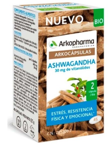 Arkopharma Arkocápsulas Ashwagandha Bio 45Caps
