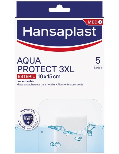 Hansaplast Med+ Aqua Protect 3Xl Apósitos 10X15Cm 5Uds