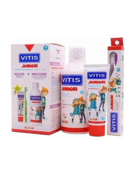 Dentaid Pack Vitis Junior + Gel Dentrifico + Colutorio+Cepillo