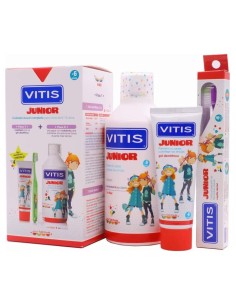 Dentaid Pack Vitis Junior + Gel Dentrifico + Colutorio+Cepillo 2