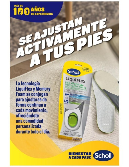 Scholl Liquiflex Plantillas Soporte Diario Talla 2 1 Par