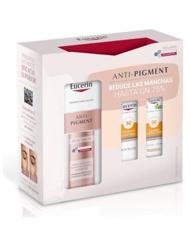 Eucerin Pack Anti-Pigment Dual Sérum + Solar Spf50 + Solar Spf50 Tinted