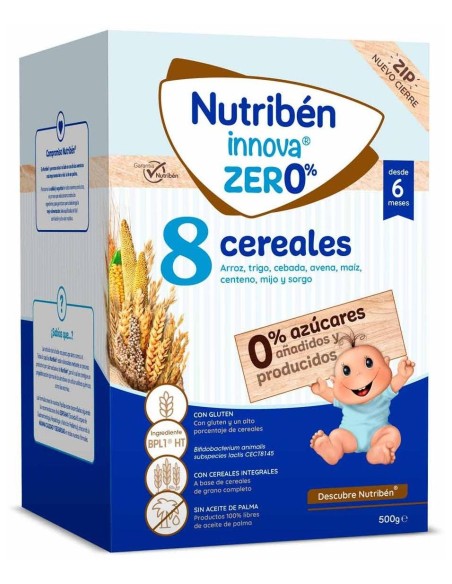 Nutriben Innova Zero% 8 Cereales +6M 500G