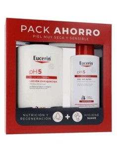 Eucerin Pack Ph5 Loción Enriquecida 1L + Gel De Baño 200Ml