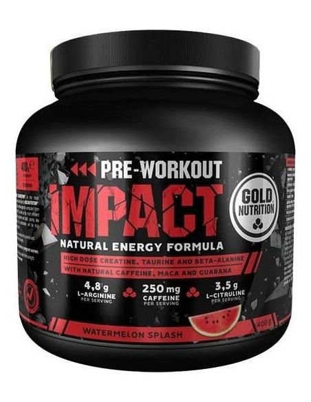 Gold Nutrition Polvo Proteico Pre-Workout Impact Watermelon 400G