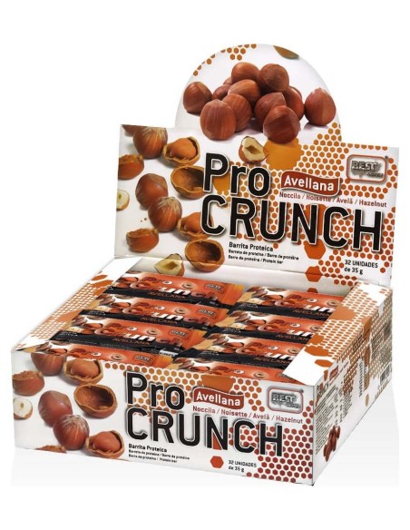 Pro Crunch Barrita Proteina 36% Avellana 32Udsx35 Gr