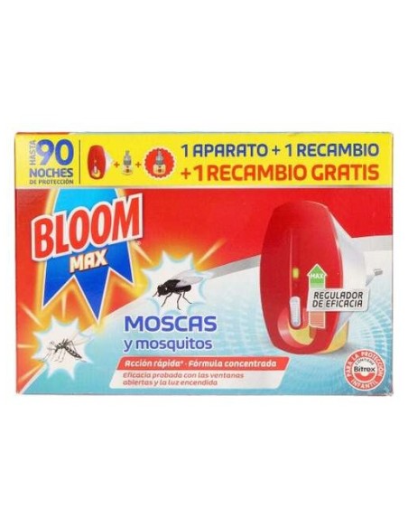 Bloom Pack Max Moscas Y Mosquitos Aparato Elctrico + 2 Recambios