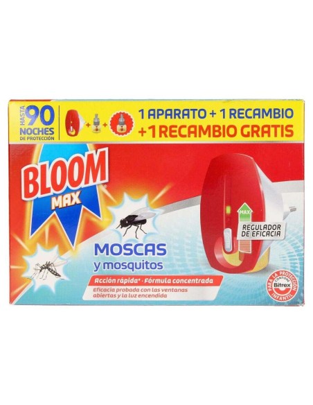 Bloom Pack Max Moscas Y Mosquitos Aparato Elctrico + 2 Recambios
