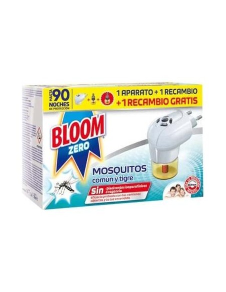 Bloom Zero Repelente Mosquitos Aparato + 2 Recambios