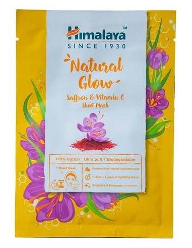 Himalaya Natural Glow Saffran Y Vitamin C Sheet Mask 30Ml