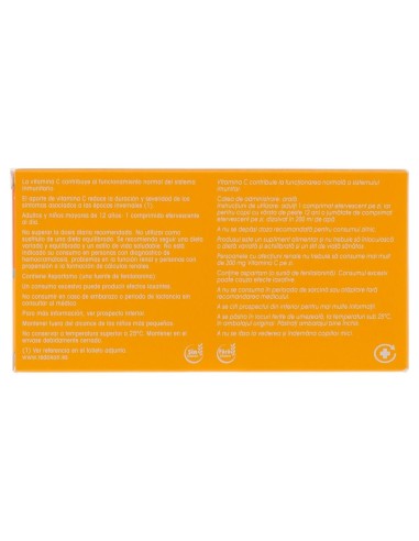 Redoxon Vitamina C Efervescente Sabor Naranja, 30 Comprimidos
