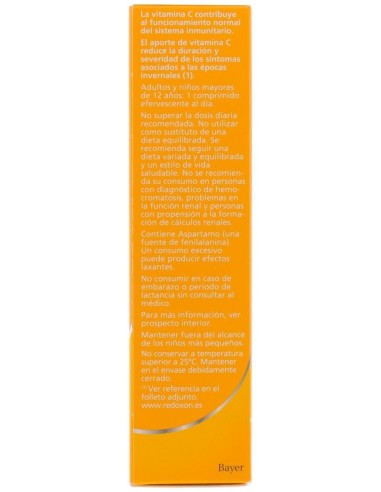Redoxon Vitamina C Efervescente Sabor Naranja, 30 Comprimidos