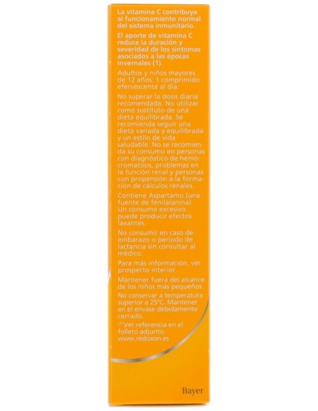 Redoxon Vitamina C Efervescente Sabor Naranja, 30 Comprimidos